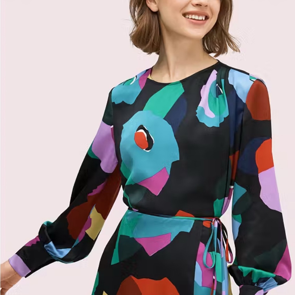 EUC Kate Spade Floral Collage Blouse Sz M